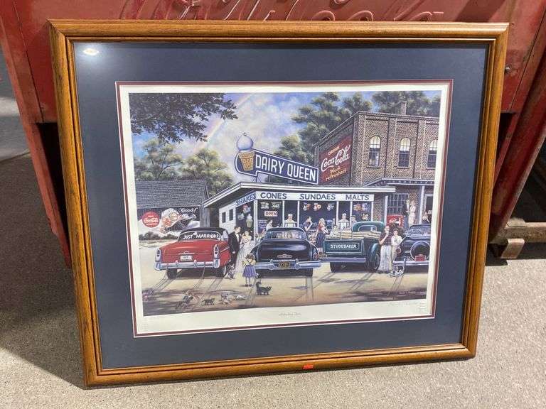 Coca-Cola Pamela C. Renfroe “Refreshing Times” Framed Print 32.5”x27.5”