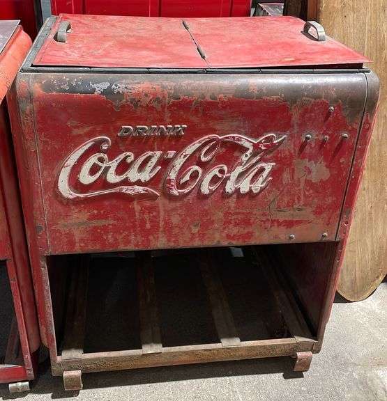 Metal Drink Coca-Cola Cooler 31”x24”x34”