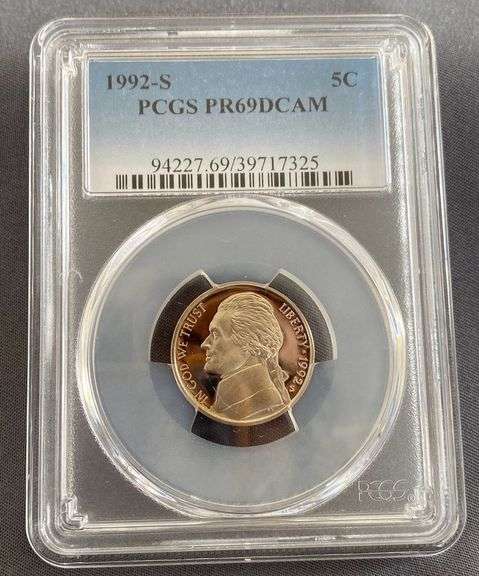 1992-S Jefferson Nickel PCGS PR69DCAM