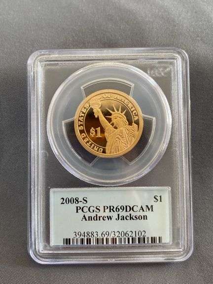 2008-S Andrew Jackson Presidential Gold Dollar PCGS PR69DCAM