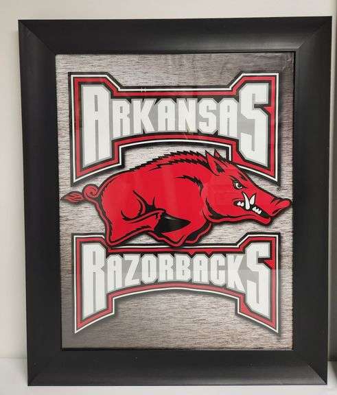 Framed wall art Arkansas  razorbacks 27" x 33"