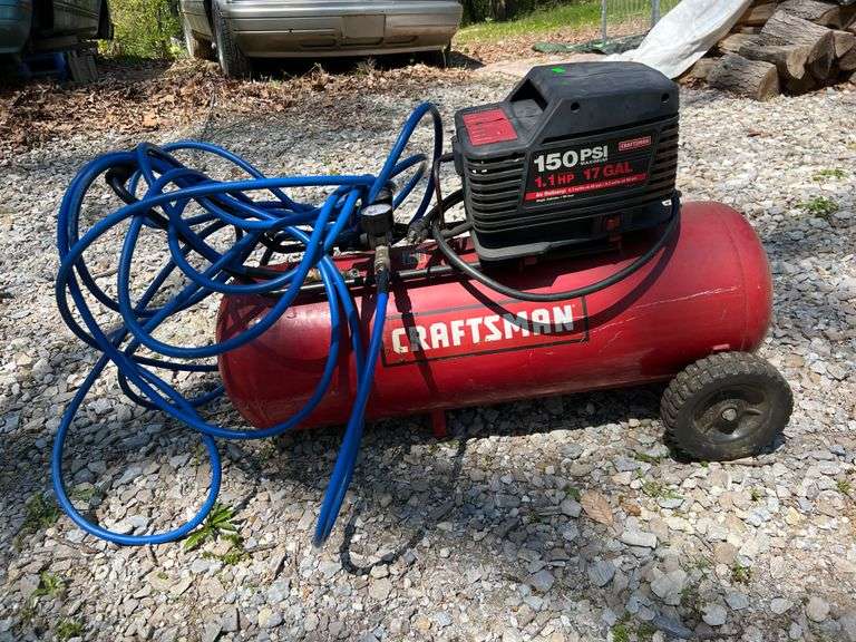 Craftsman Air Compressor with Hose 140 PSI •17 Gallon • 1.1 HP