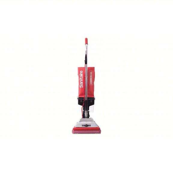 SANITAIRE Upright Vacuum: 12 in Cleaning Path Wd, 145 cfm Vacuum Air Flow, 18.5 lb Wt, Std  *UNSURE IF ALL PARTS ARE INCLUDED