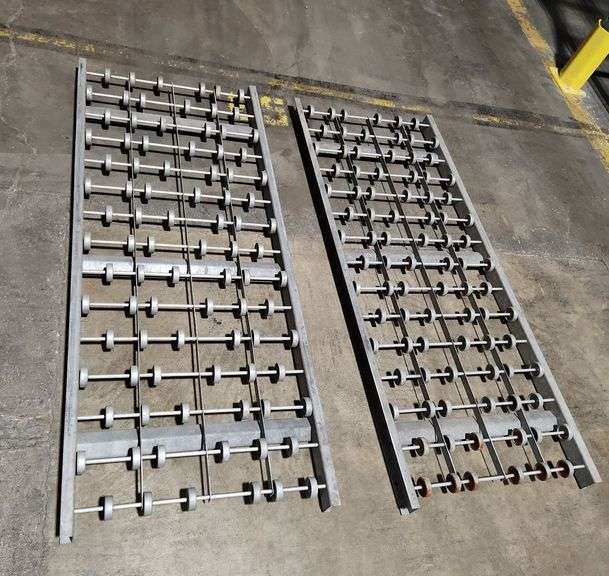 2: 60" X 24" Hytrol Skate Roller Rack Sections