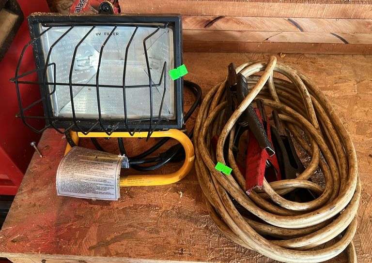Work Light, jumper cables