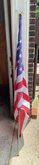 American flag on pole