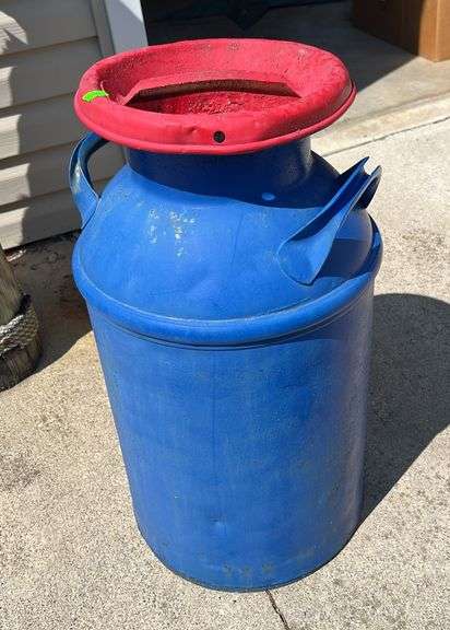 Painted Milk Can With lid 24”