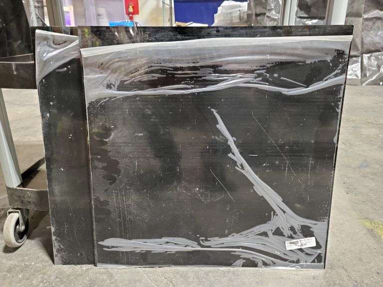 2 Pack Plastic Sheet: 0.125 in Plastic Thick, 24 in W x 24 in L, Black ...