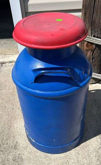 Painted Milk Can With lid 24”