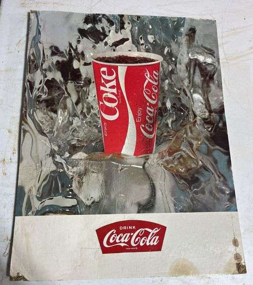 Coca-Cola advertisement 21 1/2x16 1/2" card stock counter display