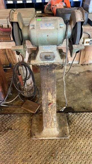 Atco Electric Bench Grinder 3/4 hp on pedestal 45”
