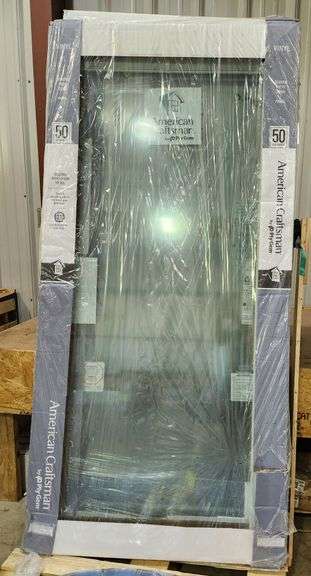 American craftsman 50 series sliding patio door panel left handed 36" x 77" in white