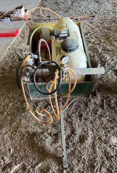 Yard Sprayer Built on yard trailer, 12volt, 25gal 48” Boom