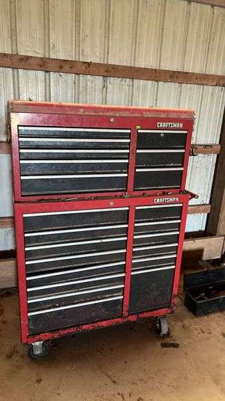 Craftsman Rolling Tool Chest and misc. contents 18”x41”x 60.5”