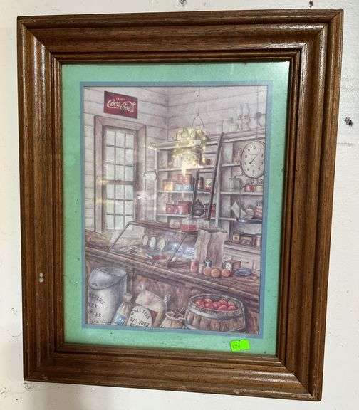 Coca-Cola  framed picture 14x17"