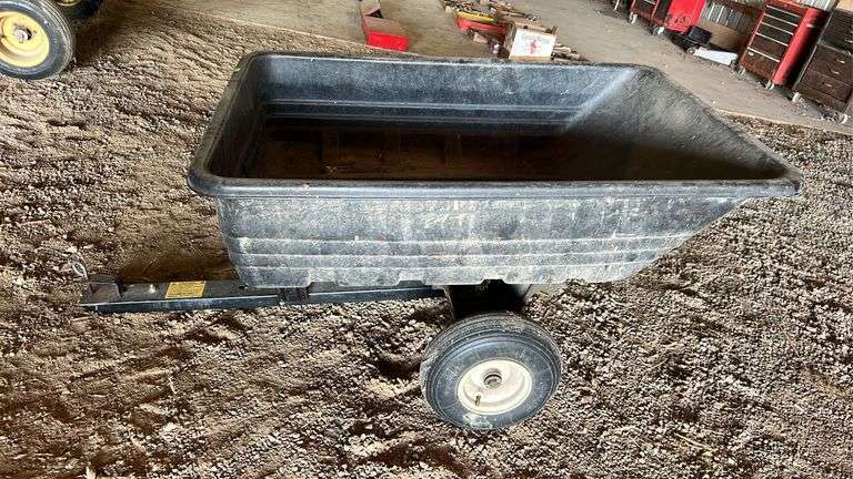 Poly Utility Yard Trailer 10cu ft, dumps