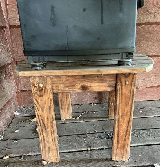 Wood Patio Table  (smoker not included) 26”x17.5”x18.5”
