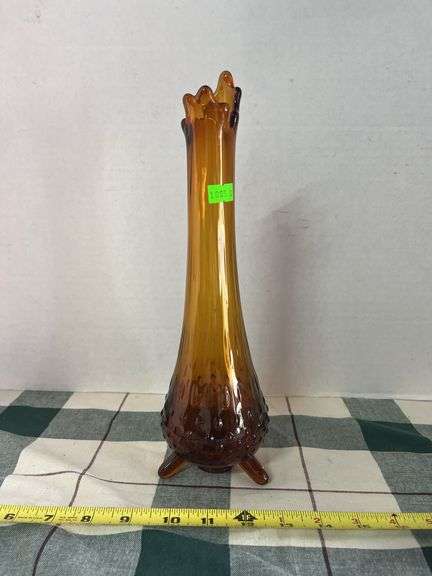 Amber swung style vase 12"
