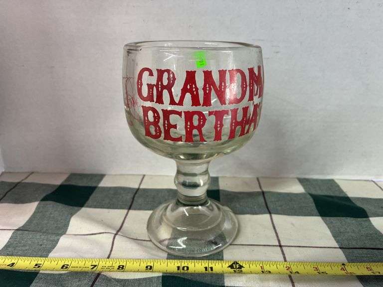 Grandma Berthas wine glass