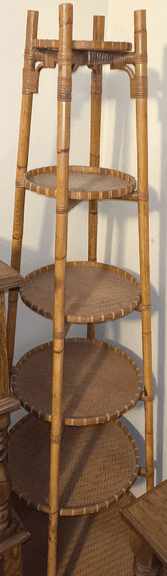 Tiered Bamboo Decor Stand 20x70"