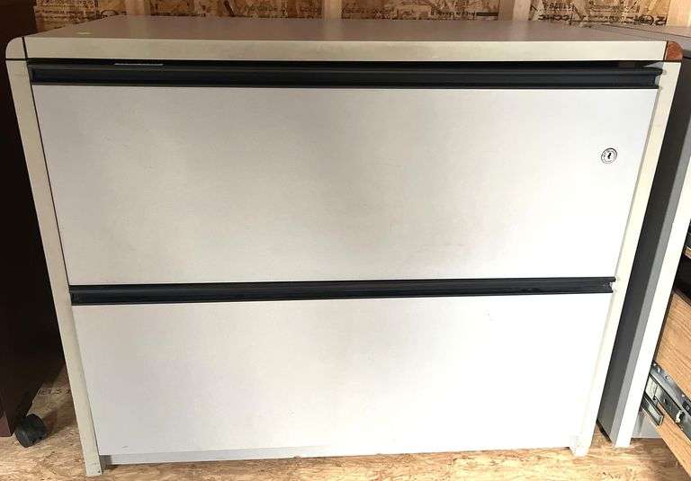 Horizontal Two Drawer File Cabinet 36x20x28"