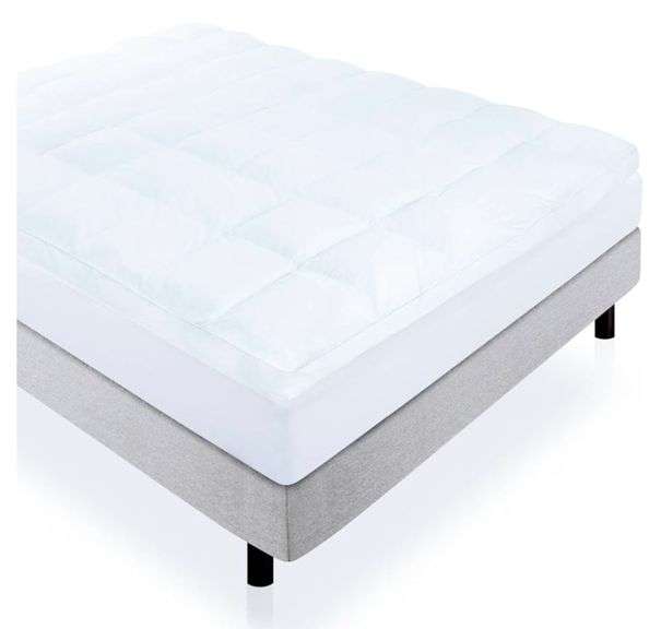 Extra Thick Mattress Topper, Coprimaterasso Spesso 7,5 Cm (3 Inch), Imbottitura In Fibra Alternativa, Fodera In Cotone Percale 400TC, Traspirante E Morbido, Formato Twin