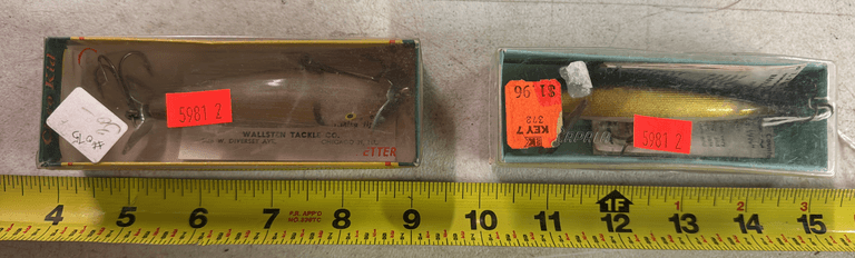 Ancien Leurre Cisco Kid Double Hélice - Wallsten Tackle Co. - Flocon Noir/or