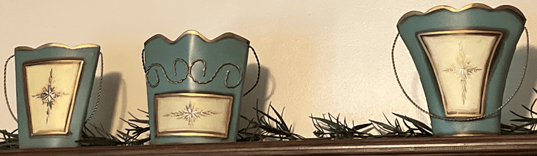 Tin Decor and Greenery