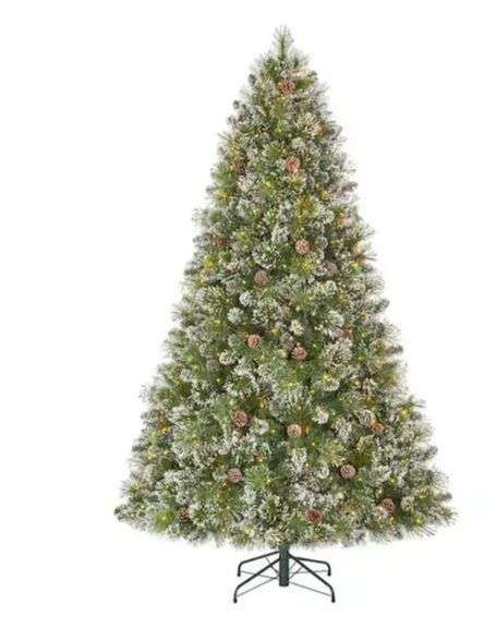 Home Accents Holiday
7.5 ft. Pre-Lit LED Sparkling Amelia Frosted Pine Artificial Christmas Tree T19
