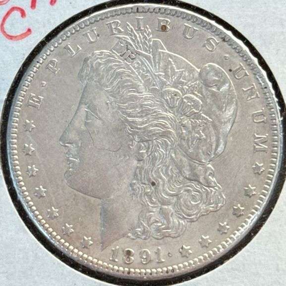 1891-CC Silver Morgan Dollar