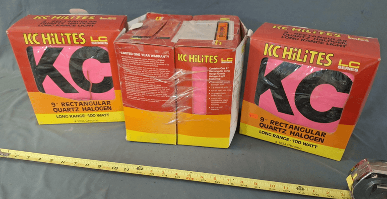 Rectangular Kc Lights 4 KC Hilites rectangular quartz halogen lights 9