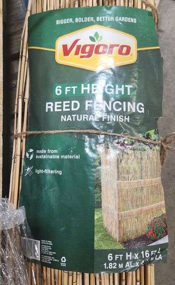 Vigoro 6 ft. H x 16 ft. W Natural Reed Fencing - Metzger Property ...