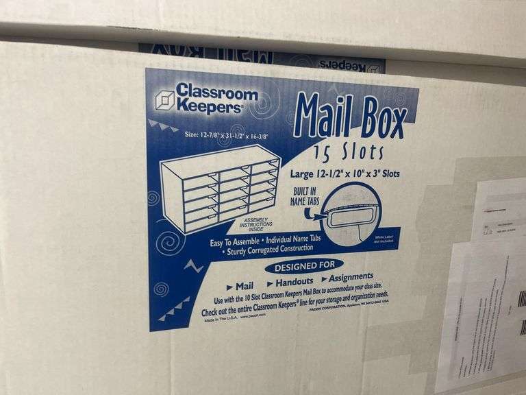(6) Classroom Keepers Mail Boxes - 15 Slots 12 1/2x10x3”