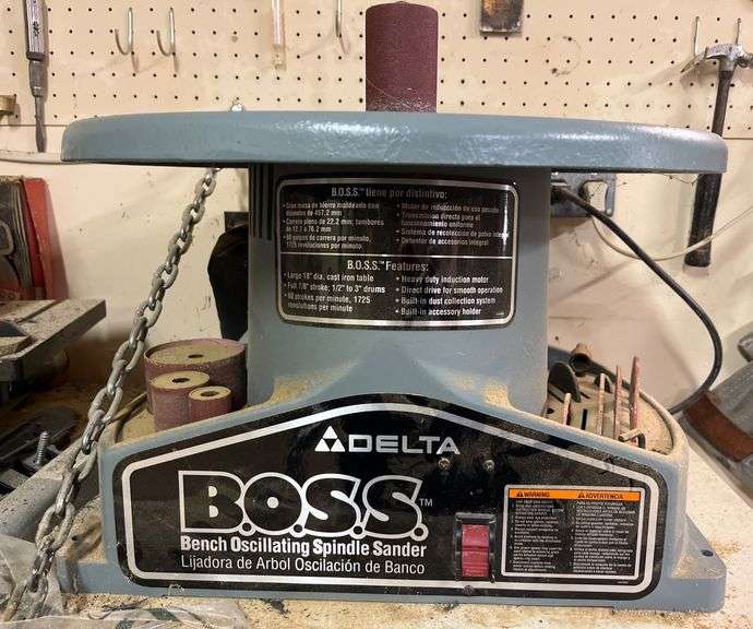 Boss Rtv Sander Delta B.O.S.S. Bench Oscillating Spindle Sander With Accessories ...