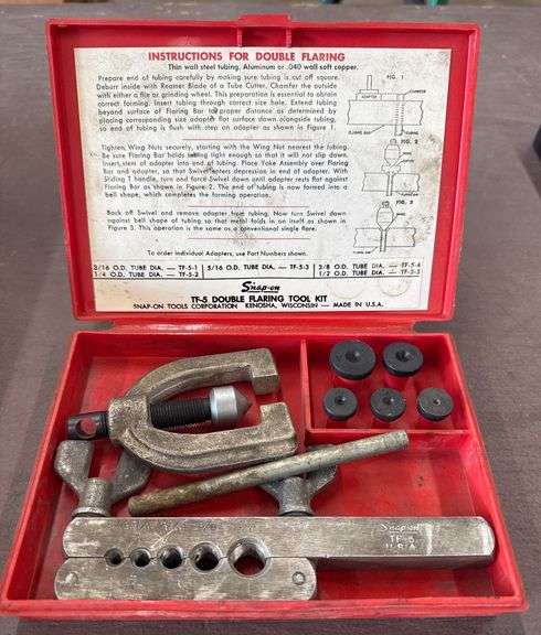 Snap-on TF-5 Double Flaring Tool Kit with Instructions and Case ...