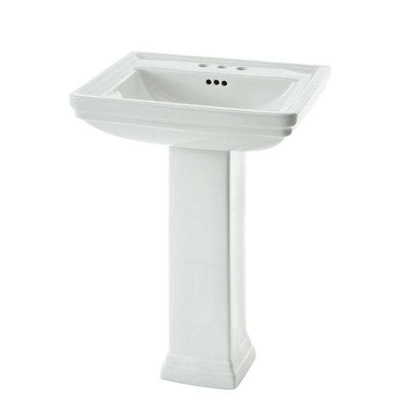 ALLEN + ROTH - allen + roth Tiverton Vitreous china Transitional White ...