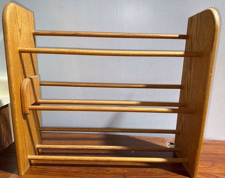 Wood VHS Rack, 24”x21.5”x7” Dimensions - Metzger Property Services, LLC