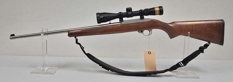 Ruger Model 10/22 .22 LR Rifle with Nikon Prostaff Rimfire II 3-9x40 Scope and Sling