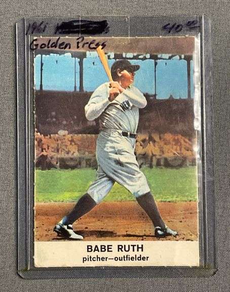 Babe Ruth Stat Card Babe Ruth Baseball Card by Golden Press - Metzger Property Services, LLC