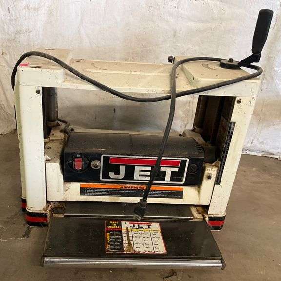 Jet Thickness Planer with Adjustable Infeed and Outfeed Tables, 12-Inch ...