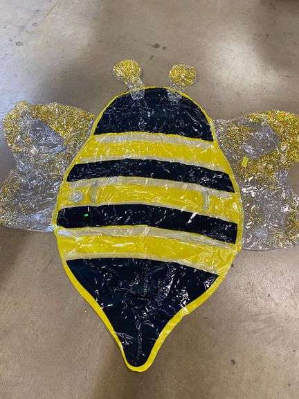 Bee-Themed Inflatable Water Float with Glitter Accents and Wings ...