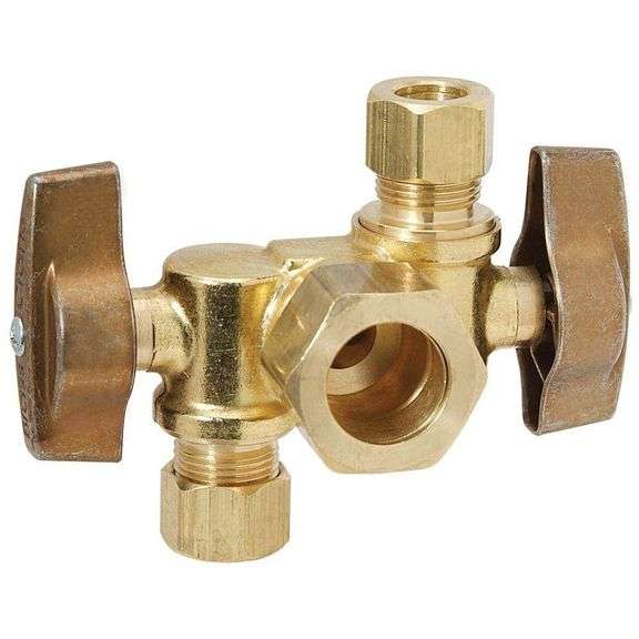 BRASSCRAFT - 1/2 in. Nominal Comp Inlet x 3/8 in. OD Comp x 3/8 in. OD ...