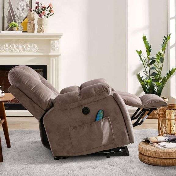 - 41 Oversized Power Lift Chair - Heated Massage Electric Recliner with Super Soft Padding