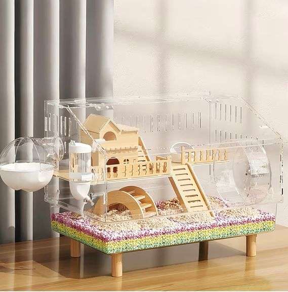 Acrylic Hamster Cage with Accessories and Multi-Level Design - Metzger ...