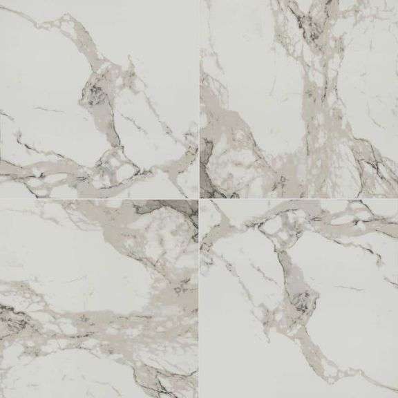 HOME DECORATORS COLLECTION - Crystal Bianco 32 in. x 32 in. Polished Porcelain Marble Look Floor and Wall Tile (21.33 sq. ft. /Case) - YOU ARE BIDDING PER CASE