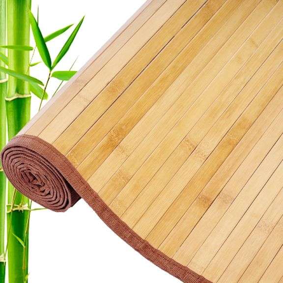 WANLISELL - Natural Bamboo Area Rug, 29.5 x 79 Non Slip Bamboo Floor ...