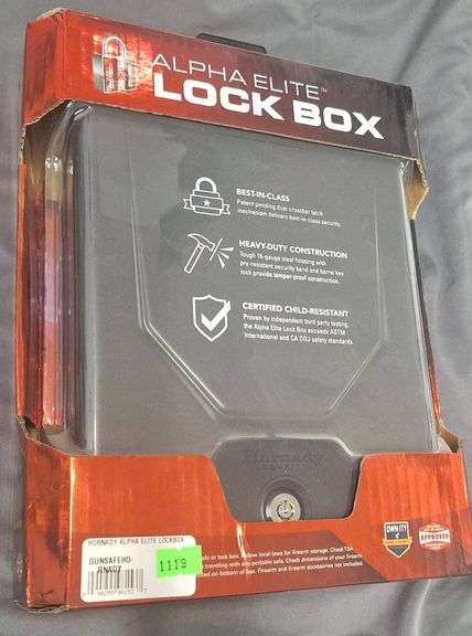 Alpha Elite Lock Box for Handguns with Steel Security Cable - Metzger ...