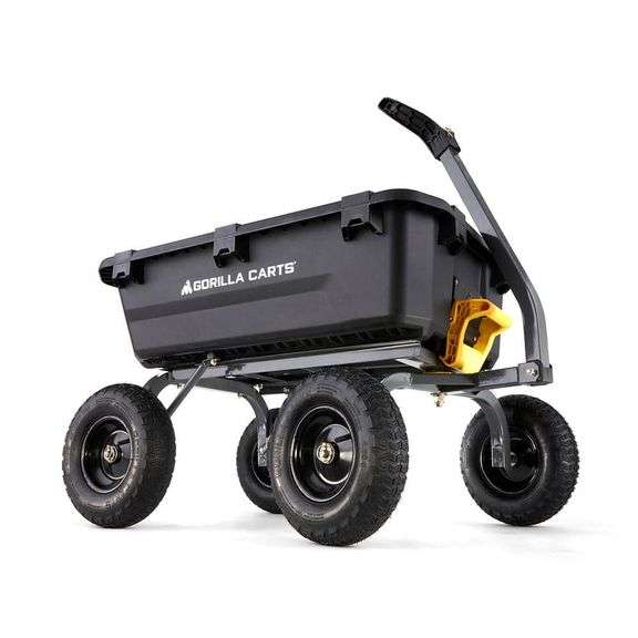 GORILLA CARTS - 7 cu. ft. (40 in. x 27 in. x 11 in.), Patented Poly Bed ...