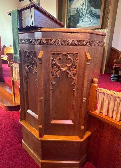 12.07.25 -- New Hope United Church of Christ Online Auction! ~ Over 100 Years of Items inc. Carved Church Pews, Chairs, Pulpits • Antiques • Lighted Sign • Appliances • Pianos & Organs • Ornate Light Fixtures & 30+ Oil Lamps • Office Equipment & Furniture • Kitchen•Aide Mixer • Kid's Toys • Chalkboards • Folding Tables & Chairs • Kitchenware • Music, Literature & More! -- Bippus, IN