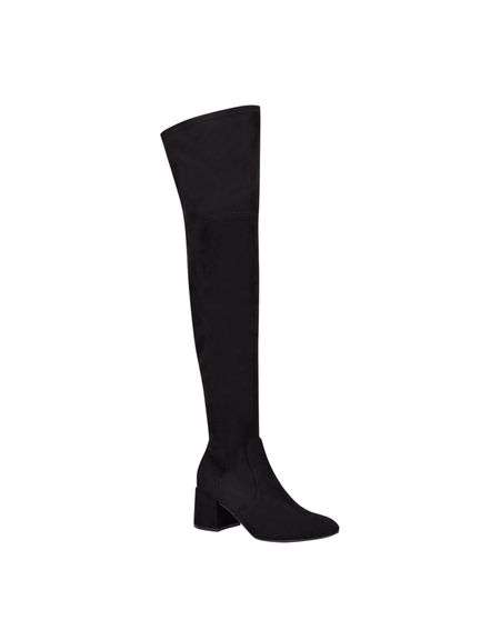 NINE WEST $189 MSRP Womens Black Round Toe Block Heel Zip-Up Heeled ...